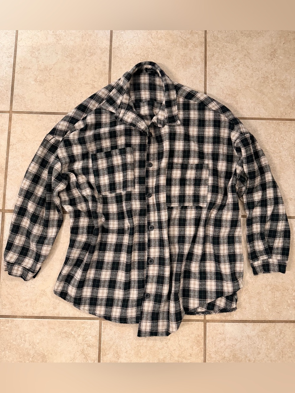 EUC Oversized Plaid Flannel Shirt